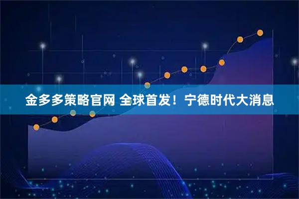 金多多策略官网 全球首发！宁德时代大消息