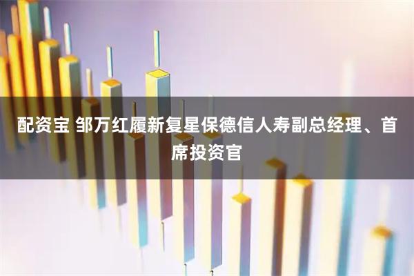 配资宝 邹万红履新复星保德信人寿副总经理、首席投资官